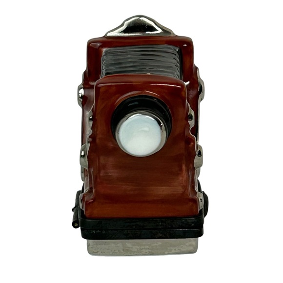 Vintage Limoges France ROCHARD Hand Painted Small Trinket Box Old Camera Bellows - Picture 2 of 10